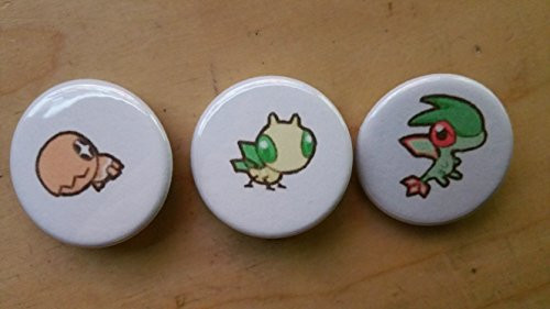 Pokemon Collectible 1" inch Buttons - Trapinch, Vibrava, and Flygon Evolution Set - Custom Made - Pin Back - Gift Party Favor