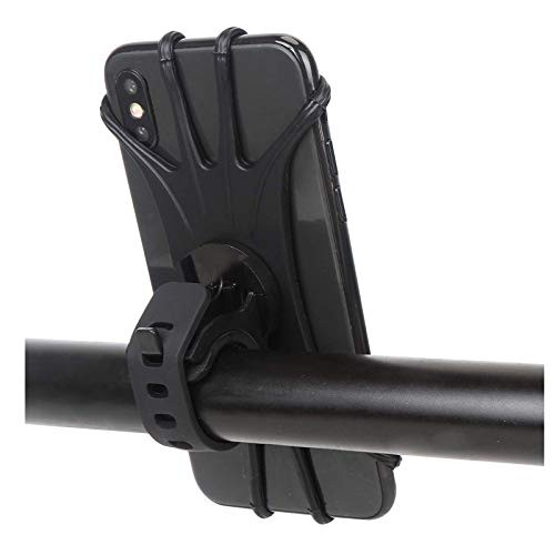 Bike Phone Mount, 360°Rotation Removable Silicone Bicycle Phone Holder, Motorcycle Handlebar Mount Compatible with 4.0"~6.5"