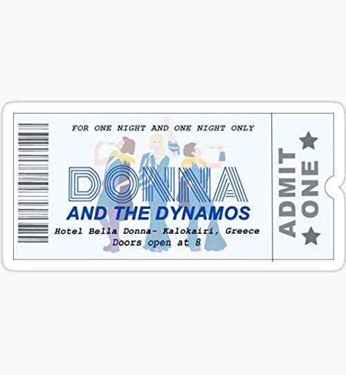 Donna and The Dynamos - Mamma Mia - Sticker Graphic - Auto, Wall, Laptop, Cell, Truck Sticker for Windows, Cars, Trucks