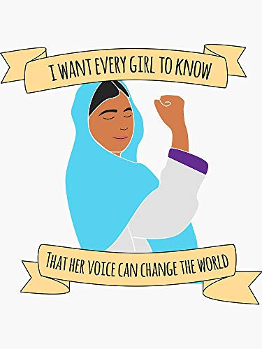 Malala- Every Girl Sticker - Sticker Graphic - Auto, Wall, Laptop, Cell, Truck Sticker for Windows, Cars, Trucks