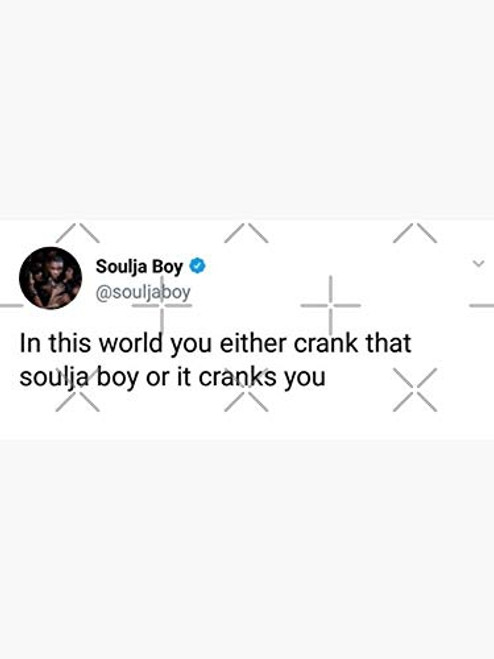 Soulja Boy Tweet Sticker - Sticker Graphic - Auto, Wall, Laptop, Cell, Truck Sticker for Windows, Cars, Trucks
