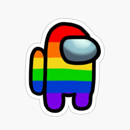 Among Us Rainbow Sticker - Sticker Graphic - Auto, Wall, Laptop, Cell, Truck Sticker for Windows, Cars, Trucks
