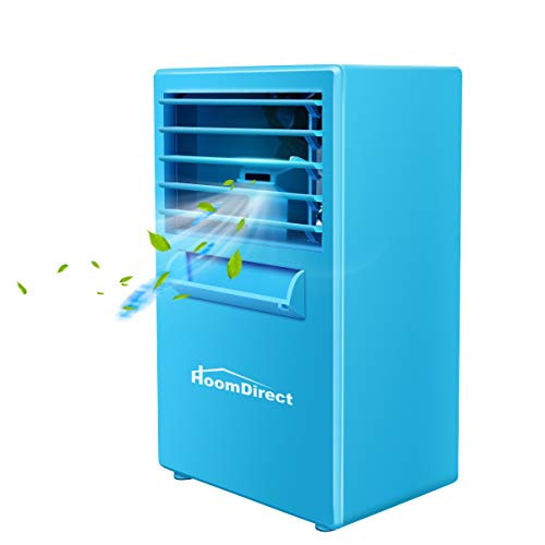 Personal Air Conditioner Fan,Mini Air Cooler Small Desktop Fan Super Quiet Mini Evaporative Air Circulator Cooler Humidifier for Summer(Blue)