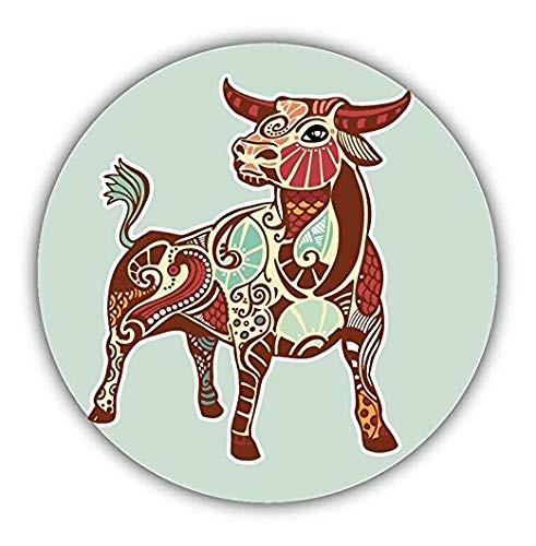 Taurus Zodiac Sign Ornament Sticker Decal Design - Sticker Graphic - Auto, Wall, Laptop, Cell, Truck Sticker for Windows, Cars, Trucks