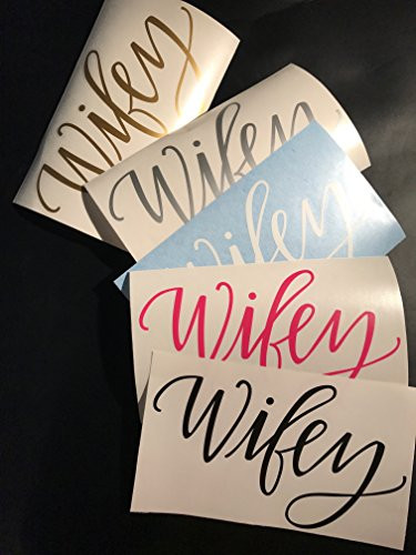 Wifey Heat Transfer Iron on Stencils for Wedding -Gold Foil -Mirror Look--