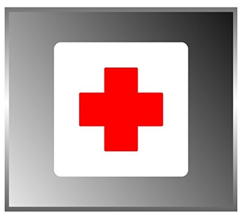 Red Cross Flag Vinyl Decal Bumper Sticker
