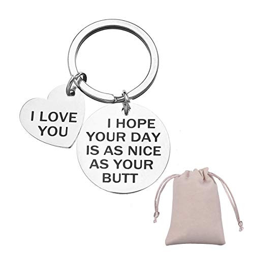 Gifts for Wife or Girlfriend, I Hope Your Day is Nice Valentines Day Gifts for Her from Boyfriend or Husband Romantic Anniversary Birthday Gifts Cute Funny Gag I Love You Keychain Gifts for Wife or Girlfriend, I Hope Your Day is Nice Valentines Day Gifts for Her from Boyfriend or Husband Romantic Anniversary Birthday Gifts Cute Funny Gag I Love You Keychain