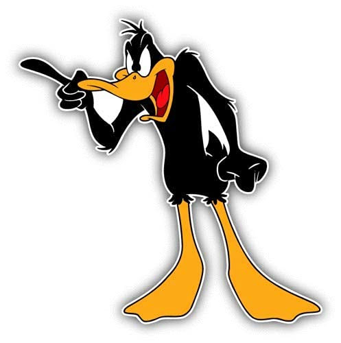 Daffy Duck Commander Cartoon Sticker Graphic - Die Cut Sticker, High Resolution Top Grade Vinyl