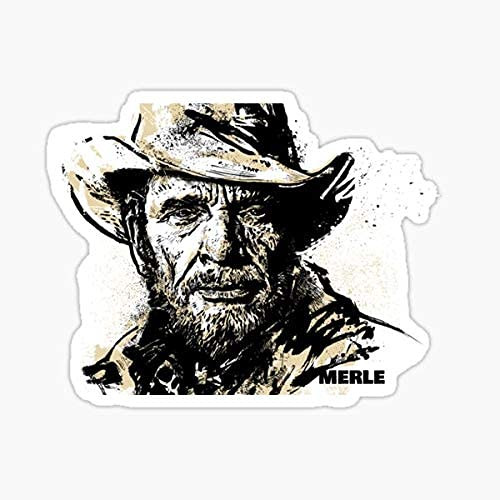 Merle Haggard Sticker Graphic - Die Cut Sticker, High Resolution Top Grade Vinyl