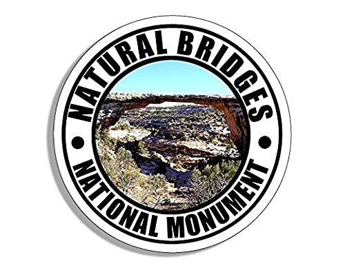 Round Natural Bridges National Monument Sticker Graphic - Die Cut Sticker, High Resolution Top Grade Vinyl -Travel rv Utah ut-- Sticker Graphic - Die Cut Sticker, High Resolution Top Grade Vinyl