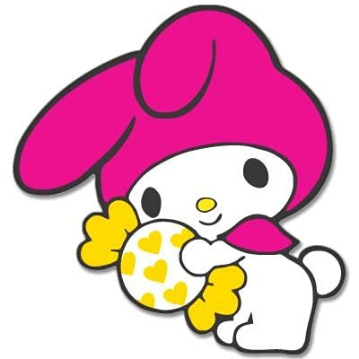 Hello Kitty Pink Hat Vynil Car Sticker Graphic - Die Cut Sticker, High Resolution Top Grade Vinyl Sticker Graphic - Die Cut Sticker, High Resolution Top Grade Vinyl