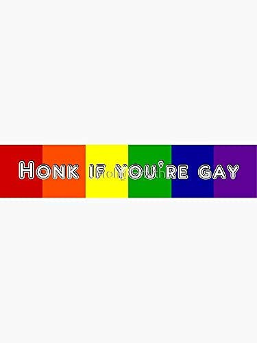 Honk If You're Gay Sticker Graphic - Die Cut Sticker, High Resolution Top Grade Vinyl