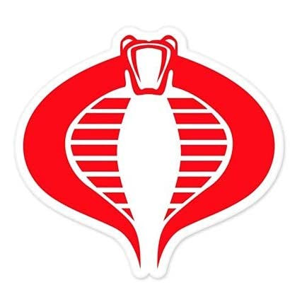 -- G.I. Joe Cobra Commander Sticker Graphic - Die Cut Sticker, High Resolution Top Grade Vinyl