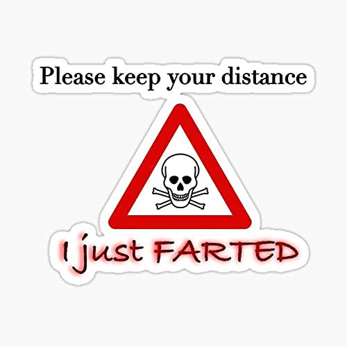 Keep Your Distance Warning Sticker - Sticker Graphic - Die Cut Sticker High Resolution Top Grade Vinyl