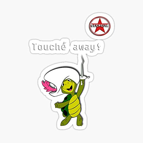 GeekGirl - Touche Away Sticker - Sticker Graphic - Die Cut Sticker High Resolution Top Grade Vinyl