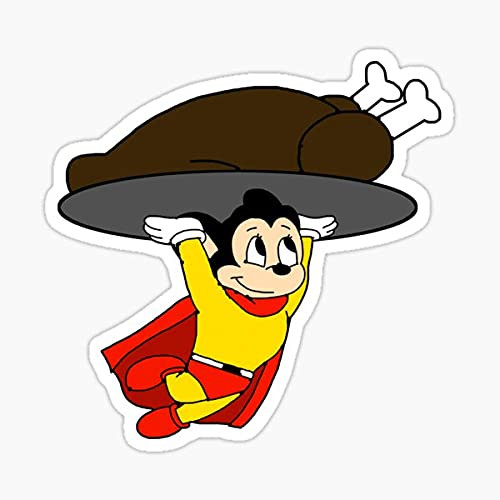 Mighty Mouse Superhero Sticker - Sticker Graphic - Die Cut Sticker High Resolution Top Grade Vinyl