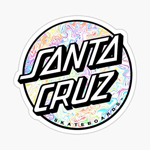 Rainbow Santa Cruz Sticker - Sticker Graphic - Die Cut Sticker High Resolution Top Grade Vinyl