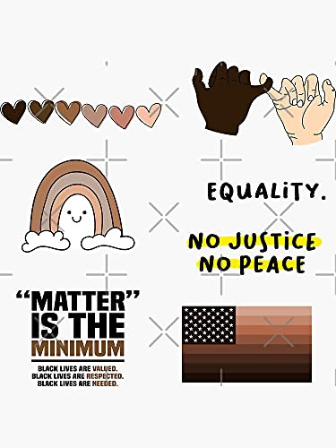 Black Owned Equalitys Pack - Sticker Graphic - Die Cut Sticker High Resolution Top Grade Vinyl