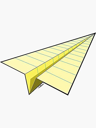 Paper Airplane 10 - Sticker Graphic - Die Cut Sticker High Resolution Top Grade Vinyl
