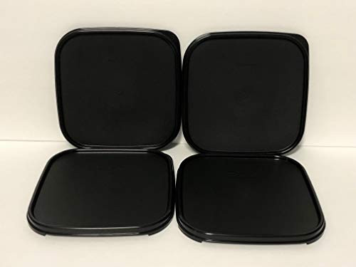 Tupperware Modular Mates Square Seals ONLY 4pc Black Set
