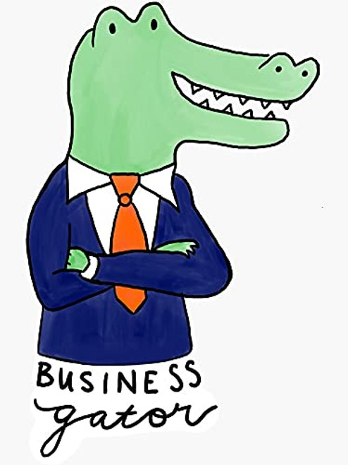 Business Gator - Sticker Graphic - Die Cut Sticker High Resolution Top Grade Vinyl Business Gator - Sticker Graphic - Die Cut Sticker High Resolution Top Grade Vinyl