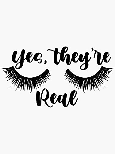 yes, They're Real - Sticker Graphic - Die Cut Sticker High Resolution Top Grade Vinyl
