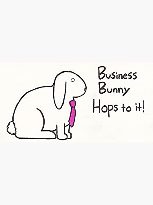 Business Bunny - Sticker Graphic - Die Cut Sticker High Resolution Top Grade Vinyl Business Bunny - Sticker Graphic - Die Cut Sticker High Resolution Top Grade Vinyl