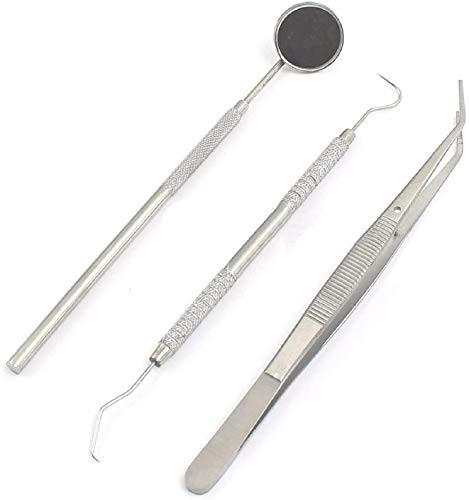 OdontoMed2011 German Grade Stainless Steel 3 Piece Basic Dental Set Mirror Explorer PLIER-Premium Grade ODM