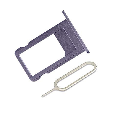 LIBAI-V Sim Tray Holder Compatible with iPhone 6s Plus with Removal Ejet Pin  plus Cloth -Gray-