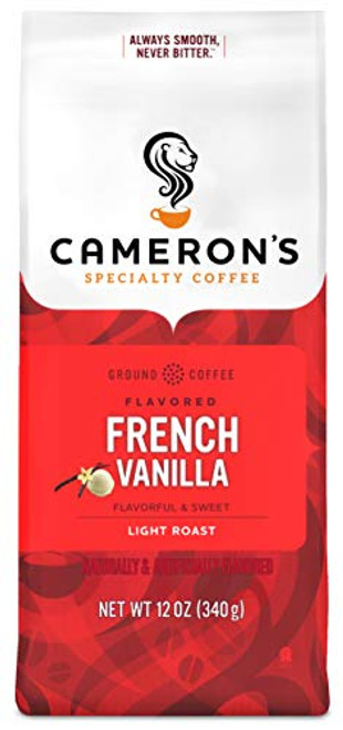 Cameron's Coffee Roasted Ground Coffee Bag, Flavored, French Vanilla, 12 Ounce