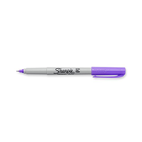 Sharpie Permanent Markers, Shrink-Wrap-Packaging, Ultra Fine Point, Ultra Violet, 1 Count