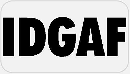 IDGAF - 25 Stickers Pack 2.25 x 1.25 inches - I Don't Give A Fuck