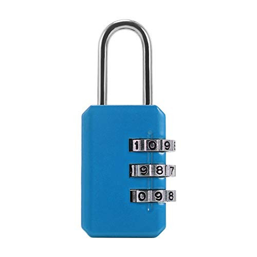 Locker Lock Padlock, FORNORM Digit Combination Suitcase Luggage Password Code Lock Padlock -Blue-