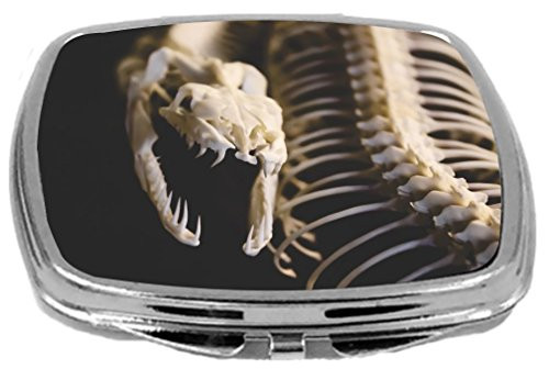 Rikki Knight Compact Mirror, Snake Skeleton