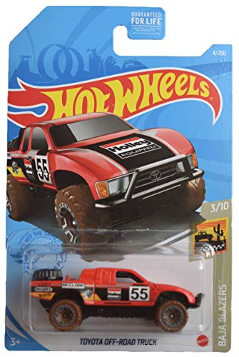 DieCast Hotwheels Toyota Off Road Truck, Baja Blazers 3/10 -red- 4/250