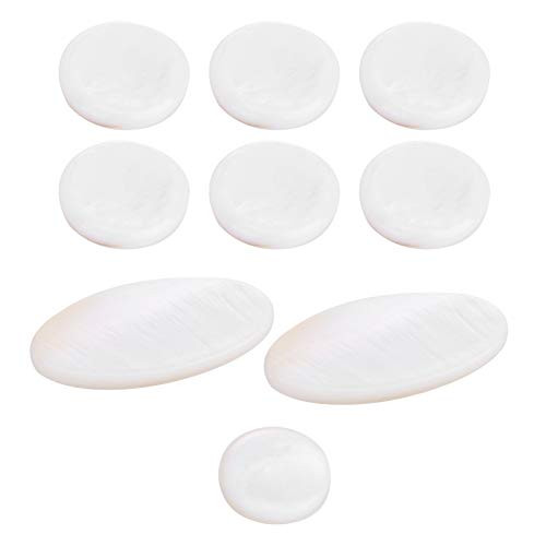White Shell Saxophone Button, Durable Is Glossy, Saxophone Button Set, Musical Instrument Saxophone Accessory for White Button Small Button