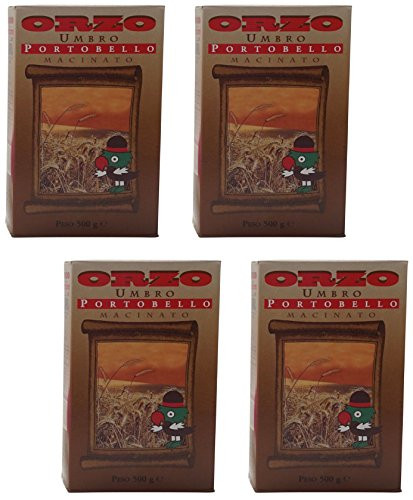 Caffè Batani: Tuscan "Orzo Umbro Macinato Portobello " Toasted Ground Barley 500 g - 17.64 Oz - Pack of 4 [ Italian Import ]