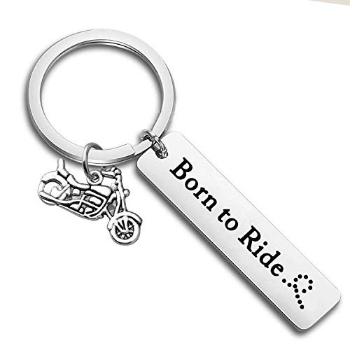 MYOSPARK Motorcycle Keychain Biker Keychain Born to Ride With Dirtbike Father's Day Gift For Dad -Motorcycle Keychain- MYOSPARK Motorcycle Keychain Biker Keychain Born to Ride With Dirtbike Father's Day Gift For Dad -Motorcycle Keychain-