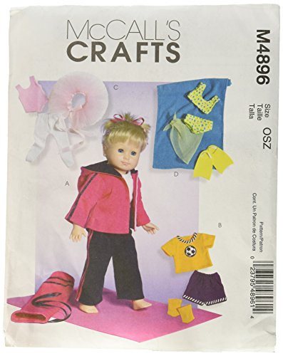 McCall's Patterns M4896 18-Inch Doll Clothes, One Size Only