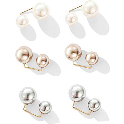 6 PCS Pearl Brooches Women's Pearl Pins for Girl Pearl Safety Pin Wedding Decoration Shawl Collar Shirt Pin Buttons Sweater Brooches?Mixed Color?