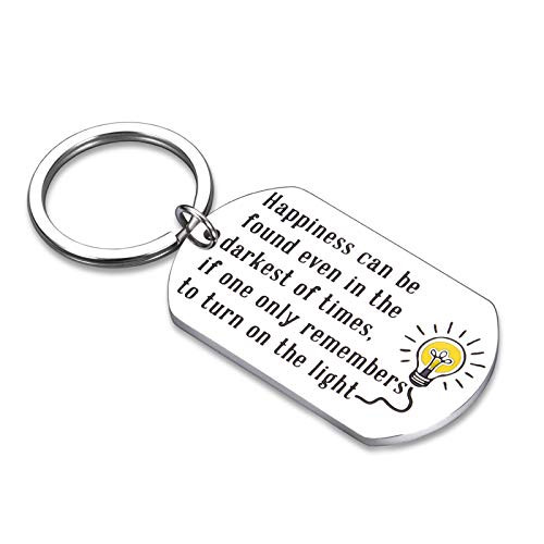 Inspirational Keychain Gifts for Men Women Teen Boy Girl Happiness Can be Found Even in The Darkest of Times Birthday Graduation Christmas Stocking Stuffer Present for Harry Potter Fans Best Friend Inspirational Keychain Gifts for Men Women Teen Boy Girl Happiness Can be Found Even in The Darkest of Times Birthday Graduation Christmas Stocking Stuffer Present for Harry Potter Fans Best Friend