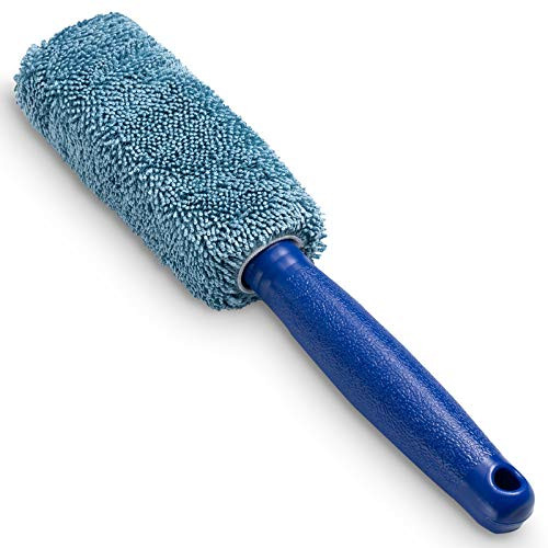 JIANFA Wheel Brush, Microfiber Metal Free Wheel  and  Rim Brush Cleaner Brush for Wheel and Rim Detailing, No Scratching