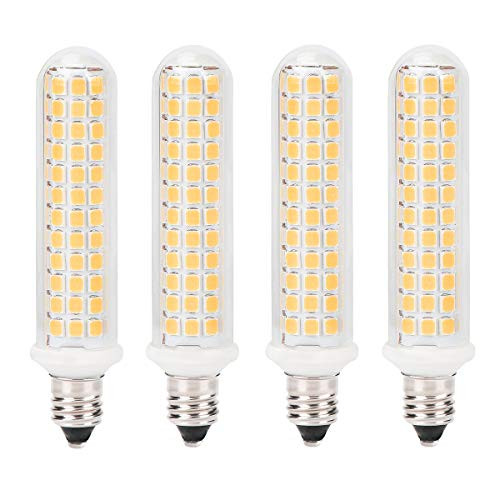 E11 LED Bulb, 100W 120W Halogen Bulb Equivalent, 10W, 1100lm, Patented Product, Dimmable E11 Light Bulb, JD Mini Candelabra Base, AC110V 120V 130V, Warm White 3000K, 4-Pack