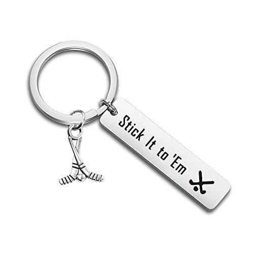 Field Hockey Gift For Coach Field Hockey Keychain For Girls Field Hockey Players Hockey Moms Jewelry -Hockey Stick KR-