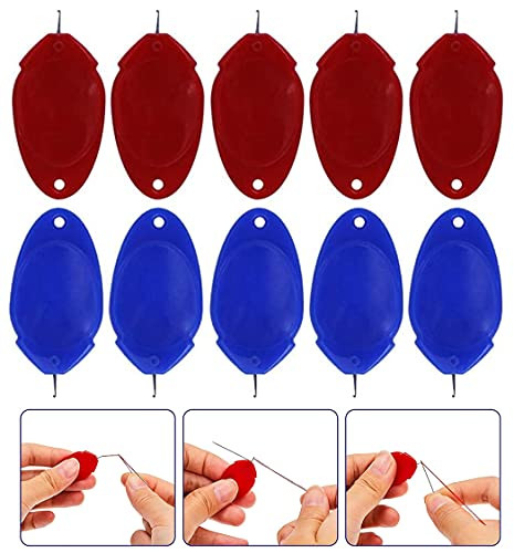 GB4 10 Pcs Needle Threader for Hand Sewing, Plastic Wire Loop DIY Simple Needle Threader Hand Machine Sewing Tool for Sewing Crafting