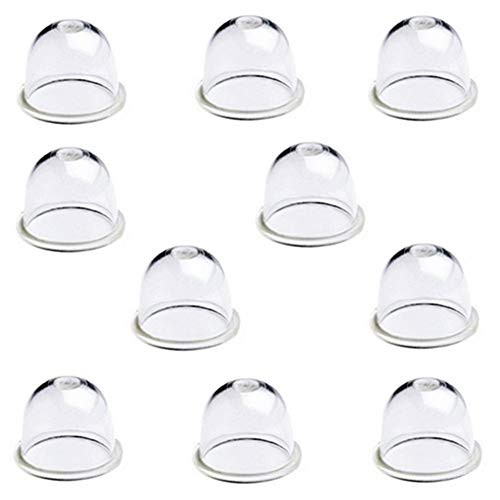 QAZAKY 10pc Primer Bulb for Chainsaw Trimmer Brushcutter Blower Walbro 188-12 Homelite 01201 UP04802 Echo 41331212700 42261212700 Ryobi Poulan 530035361 Zama 0057030 Shindaiwa McCulloch Tanaka