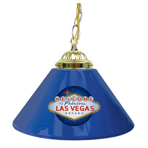 Las Vegas "Welcome to Las Vegas" Single Shade Gameroom Lamp, 14"
