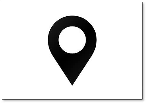 Location Pin Icon Flat Illustration Design Fridge Magnet