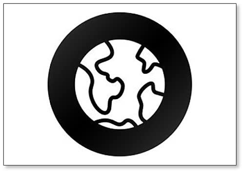 Earth Icon, World Symbol. Simple, Flat Design Isolated 10 Fridge Magnet