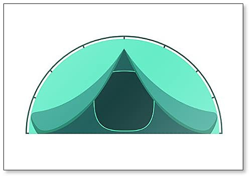 Blue Camping Tent on a White Background. Flat Design5 Fridge Magnet